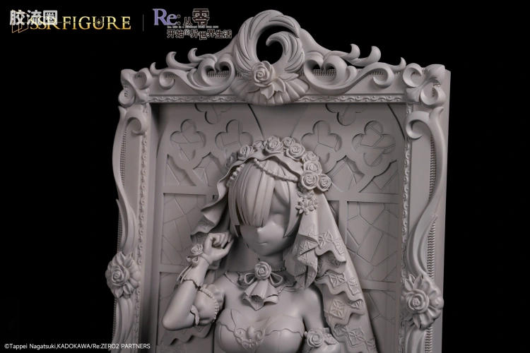 开天工作室 日系手办&雕像系列 SSR-FIGURE系列 蕾姆 婚纱Ver. 立体相框
